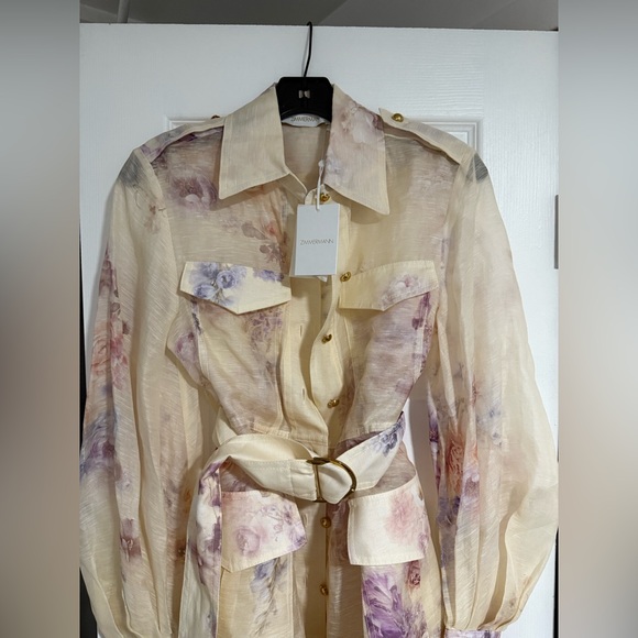 Zimmermann Hypnotic belted floral-print linen and silk-blend mini dress - Picture 10 of 12